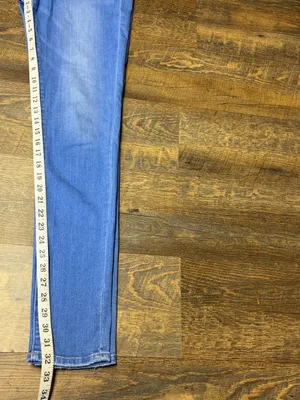 American Eagle Women's 12 X-Long Super Stretch Jeggings Blue Denim Jeans thumbnail 7