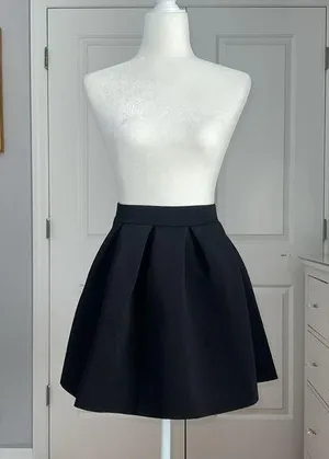 Charlotte Russe Black Pleated Skater Skirt thumbnail 1