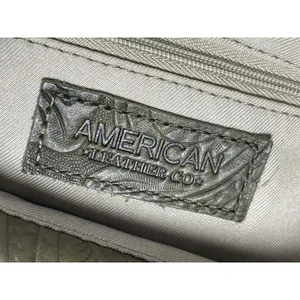 American Leather Co. Olive Green Tooled Genuine Leather Hobo Shoulder Bag thumbnail 11