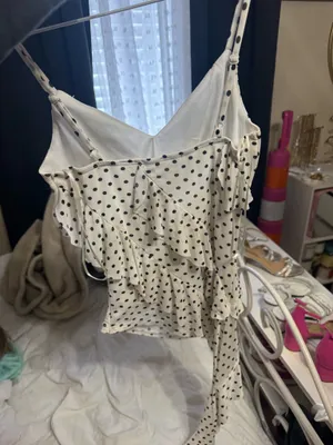 Polka dot tank White Size XS thumbnail 2