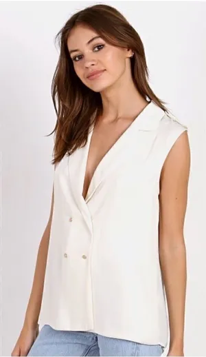 New. Ivory military top. NWT thumbnail 1