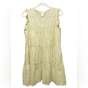 ModCloth Day Tripping Eyelet‎ Flower Fields Trapeze Dress Green White Sz M NEW thumbnail 11