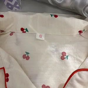 Cherry Pajama Set Shein thumbnail 2