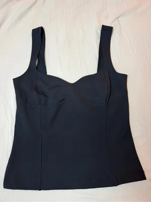 Free People Somewhere Sometime Cami in Black Size Medium thumbnail 3
