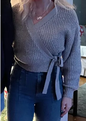 H&M Divided Wrap Top Sweater thumbnail 1