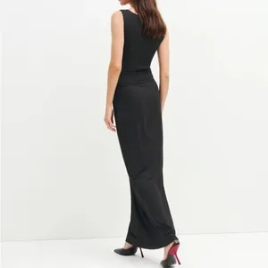Reformation‎ Raewyn Knit Black Dress Cowl Neck Sleeveless thumbnail 3