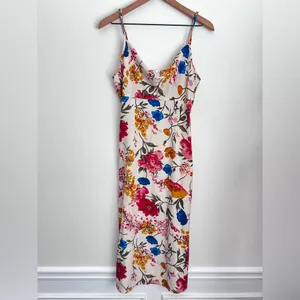 RIHOAS The Cowl Neck floral peony Midi Dress lightweight flowy M thumbnail 4