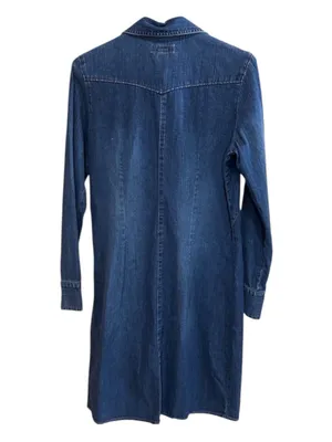 Old Navy Denim Blue Long Sleeve Dress and/or Duster thumbnail 4