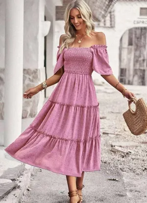SheIn Ruffle Hem Swiss Dress thumbnail 5