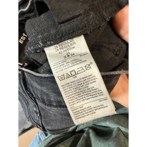 Gap Denim 24R True Skinny‎ Black Stretch Jeans Raw Hem 28" Inseam Mid-High Rise thumbnail 5