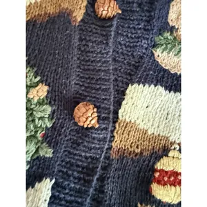 Eagles Eye Collectibles Christmas‎ Sweater Vintage Women's M Owl Bear Santa Bell thumbnail 8