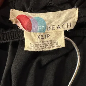 Free People Beach X-Small Hi-Low Maxi Skirt Smocked Waist Front Slit Stretch thumbnail 6