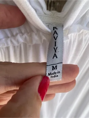 Raviya white deep V tiered maxi dress swim cover up beachwear vacation M thumbnail 4