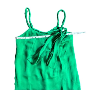 Graham & Spencer Green 100% Silk Dress Size P thumbnail 4