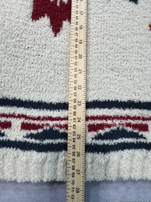 Blue Rain Aztec Southwestern Print Open Front Fuzzy Sherpa Cardigan Sweater thumbnail 4