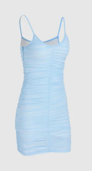 Cider Blue Bodycon Mini Dress thumbnail 2