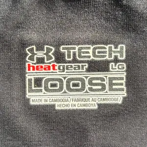 Under Armour Tech HeatGear Black V-Neck T-Shirt Large NWT thumbnail 11