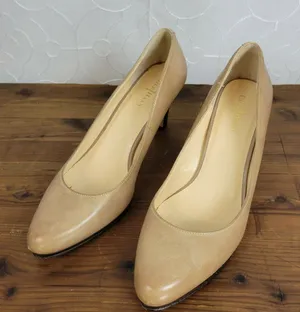 Cole Haan Womens Shoes Size 7.5 Nude Classic Leather High Heels Slip-On Pumps thumbnail 1