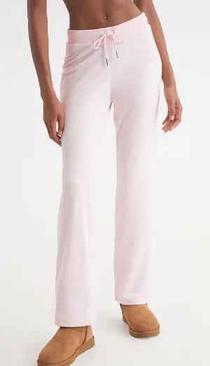 Juicy Couture Pink Og Big Bling Velour Track Pants Size Small thumbnail 1
