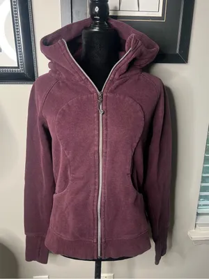 Lululemon scuba‎ full zip hoodie vintage plum 8 thumbnail 4