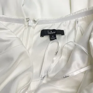 Lulus Beloved Bliss Ivory Strapless Slim Leg Bow Jumpsuit size Small thumbnail 7