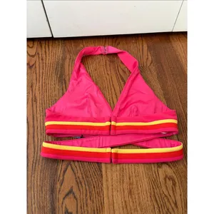 HELLO MOLLY MIAMI SUNSET STRIP CROP TOP PINK SIZE MED New thumbnail 2