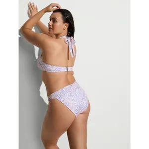 NWT Victoria's Secret Harlow Bikini Bottom Soft Pink Zebra Size L thumbnail 2