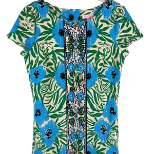 Lilly Pulitzer Layton Sea Oat Ikatty Ikat Engineer Print Shift Dress Size Medium thumbnail 8