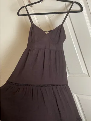 Zara Black Textured Tiered Maxi Dress Size xSmall Cutout Back New thumbnail 4