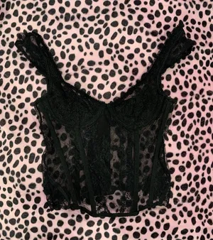 Black Lace Corset Top Size XS thumbnail 1