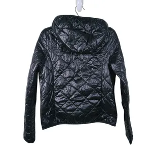Abercrombie & Fitch Lightweight Hooded Puffer Jacket Womens S Black Packable thumbnail 3
