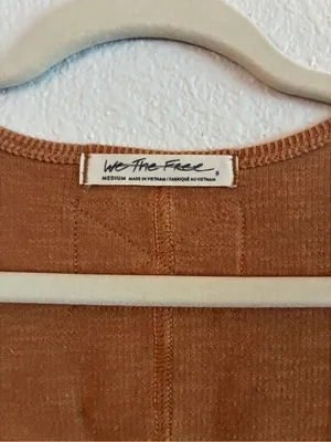 We the Free | Free People | Ribbed Button-Front Tank Dress in Brown | Medium thumbnail 2