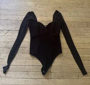 NWT Abercrombie & Fitch Black Long-Sleeve One-Piece thumbnail 1