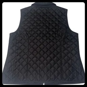 I.N. Studio Quilted Vest Women Large Black Full Zip Sleeveless Outerwear thumbnail 7