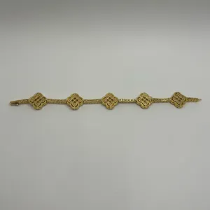 Kay Jewelers Moissanite Clover Tennis Bracelet VVS1 Gold New Insane Quality 8 Inch 3mm thumbnail 3