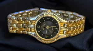 Vintage Rovel two tone quartz watch Gold thumbnail 1