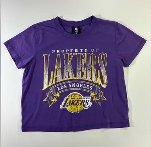 NBA Lakers Cropped Tshirt Size Large thumbnail 1