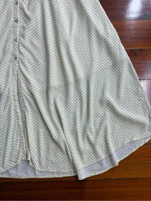 The Nines by HATCH Green Polka Dot Button Front Maternity Dress Sz L 🧡🍄 thumbnail 8