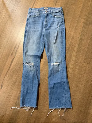 Mother The Hustler Ankle Fray Denim Jeans Size 28 thumbnail 3