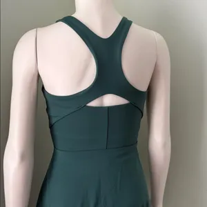 Girlfriend Collective Lola V-Neck Racerback Athletic Tennis Dress, Olympus Green thumbnail 11