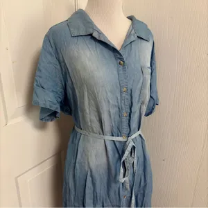 Maurices Chambray Shirt Dress B3* thumbnail 2