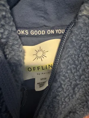 Aerie Zip-Up Hoodie Cropped OFFLINE thumbnail 2
