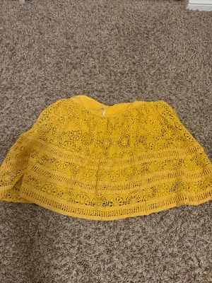 Free People Eyelet Top Yellow Medium Sleeveless Underwire Festival Boho Cotton thumbnail 2