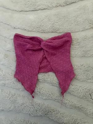 Pink Strapless Crop thumbnail 3