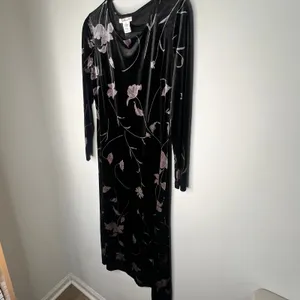 Talbots Vintage 90s Velvet Midi Dress Size XS thumbnail 4
