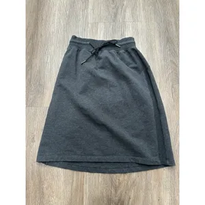 Lululemon Start‎ Anew Skirt Heathered Grey Cotton Elastane Ribbed Sides Size 2 thumbnail 2