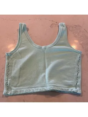 Aerie Blue Green Cropped Tank Top Extra Small thumbnail 3
