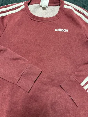 Adidas burgundy crewneck sweatshirt Size XS #adidas #sweatshirt thumbnail 2