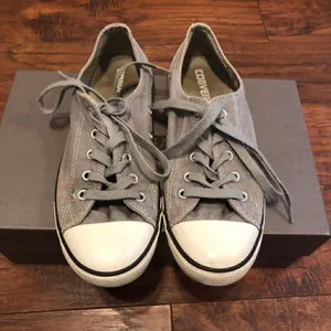 CONVERSE cta low top gray shoes sneakers sz 7 womens thumbnail 5