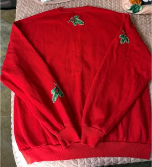 Vintage 90’s Red JERZEES Embroidered Christmas Sweater thumbnail 5
